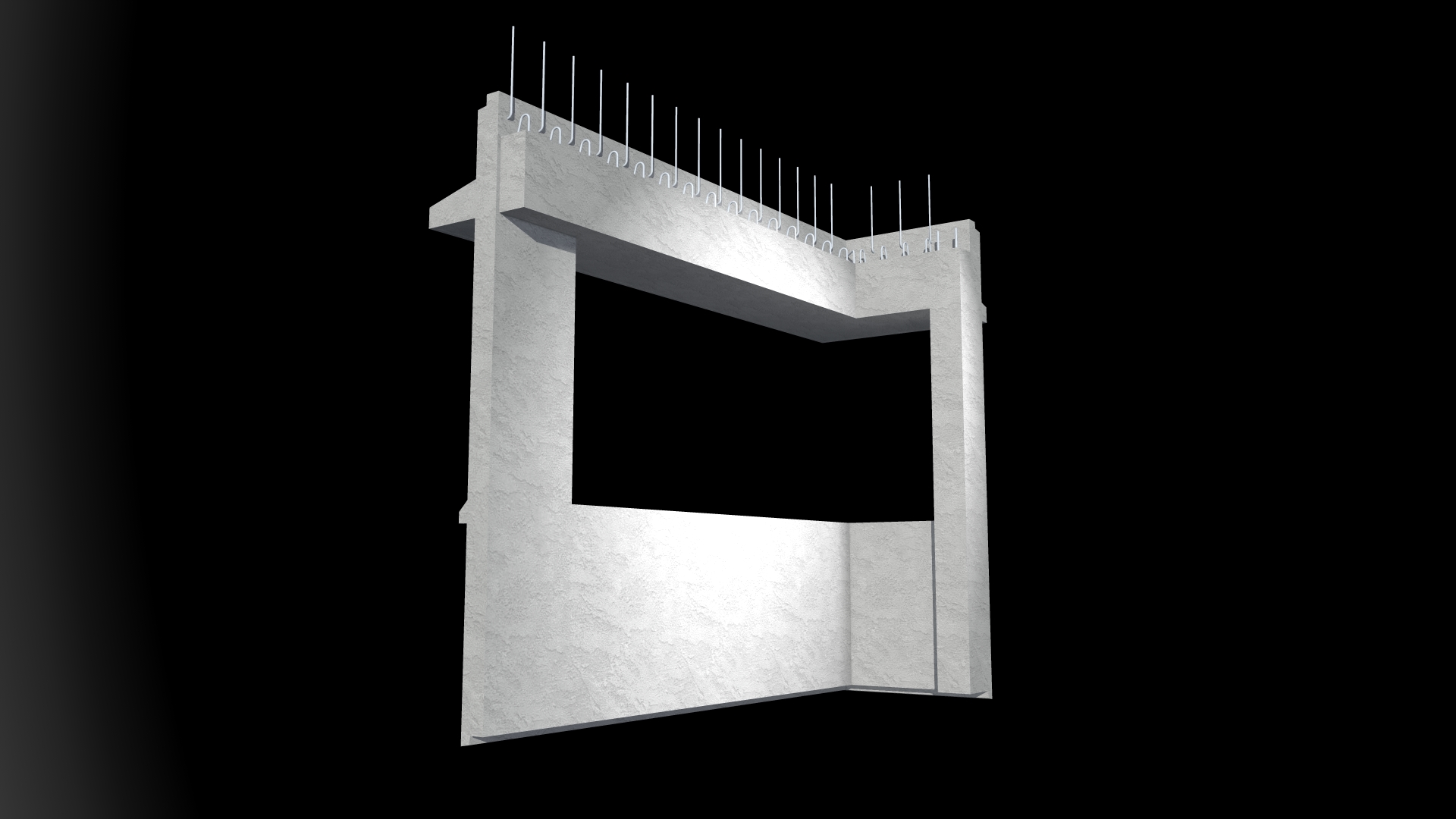 Precast Façade with one window opening